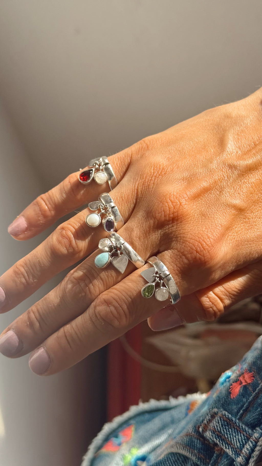 Anillo Serena (Granate o Amatista)