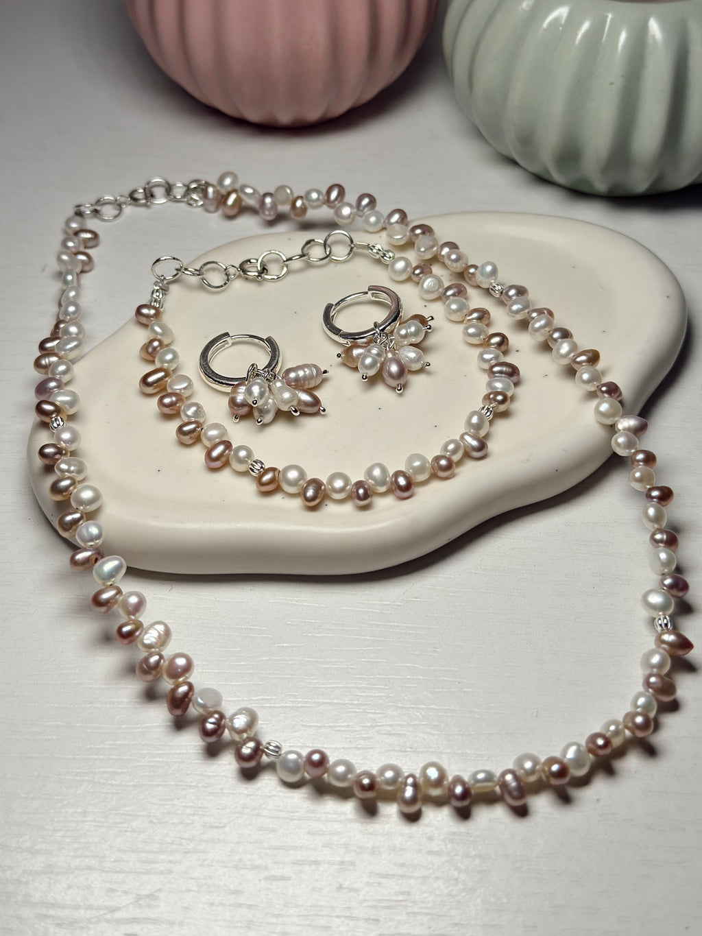 Pulsera Pink and White